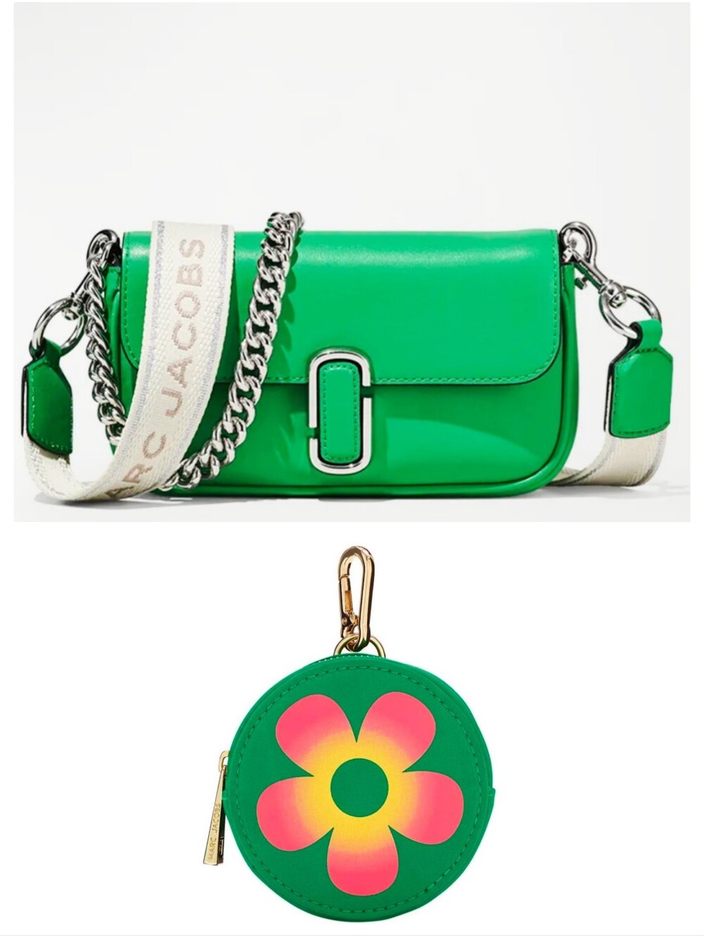 Marc Jacobs The J Marc Mini Shoulder Camera Bag (Fern Green/Silver) & Coin Purse